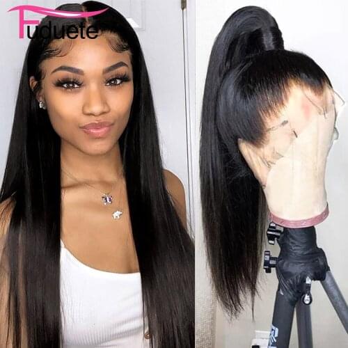 Fuduete 13x6 Straight Lace Front Wig HD Transparent Lace Wigs For Women Human Hair 13x4 Lace Frontal Wig Indian 5x5 Closure Wig
