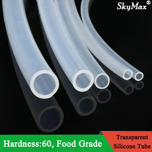 1M/5M Transparent Flexible Silicone Tubing ID 0.5 1 2 2.5 3 4 5 6 7 8 mm Food Grade Tube Pipe Temperature Resistance Nontoxic