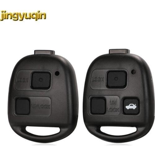 Jingyuqin 15pcs Remote Key Shell + Pad 2/3 Button For Lexus RX300 ES300 LS400 GX460 Toyota Corolla Land Cruiser YARIS CAMRY RAV4