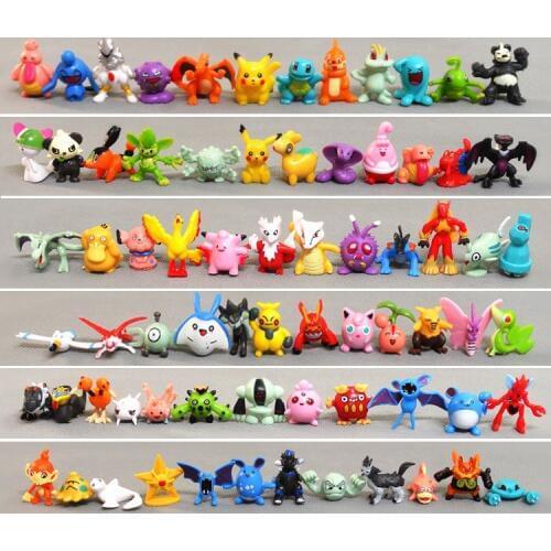 24/48/72/96/120/144 Pokemon Go No Repeat Collection Dolls Action Figures Model Toy 2.5-4cm Pikachu Anime Toy For Kids Xmas Gifts