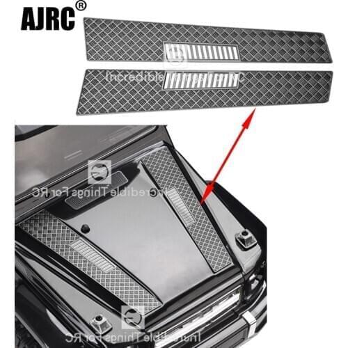 1pair Metal Engine Cover Hood Anti-skateboard Decoration For 1/10 RC Crawler Car Traxxas TRX6 G63 TRX4 G500 OP Accessories Part