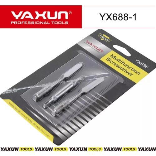 4 in 1 Metal Spudger Crowbar Pry Bar Phone Repair Opening Tool+ Screwdriver PH1.2 Star 0.8 for iPhone ipad Multi Repair Tools