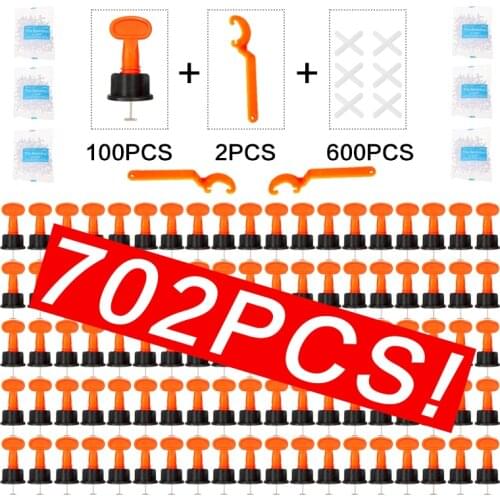702Pcs Flat Ceramic Floor Wall Construction Tools Reusable Tile Leveling System Kittile Leveling System for tile