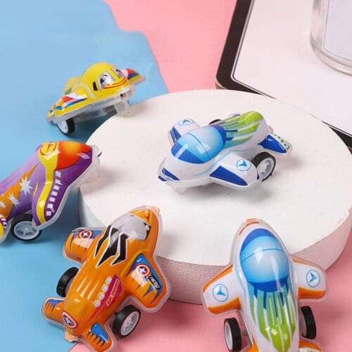 10Pcs Plane Model Adorable Joyful Plastic Mini Pullback Airplane Toy Early Educational Kids Classic Baby Crawling Toys for Home