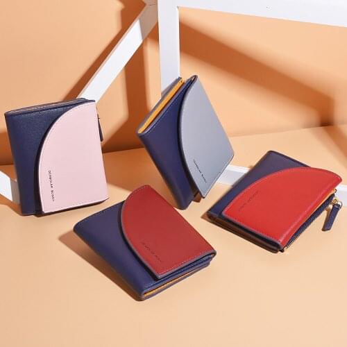 2021 Fashion Design Coin Wallet Womens Wallet Short Wallet Korean Style Personality Zipper Small Coin Purse Card Holder Stock