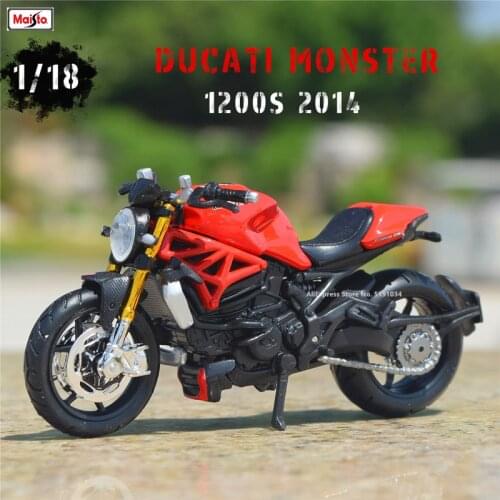 Maisto 1:18 Ducati Monster 1200S 2014 Kawasaki Moto Car Original Authorized Simulation Alloy Motorcycle Model Toy Car Collecting