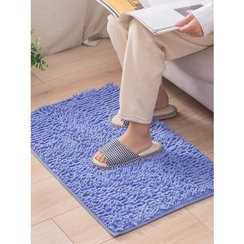 Soft Bathroom Carpet Anti-slip Bath Rug Outdoor Shower Room Rugs And Mats Chenille Bathroom Floor Mat Toilet Door Mat