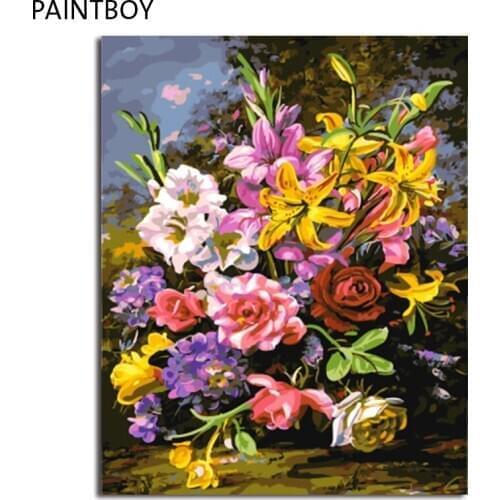 PAINTBOY DIY Framed Pictures Painting By Numbers DIY Digital Canvas Oil Painting Home Decor For Living Room Wall Art