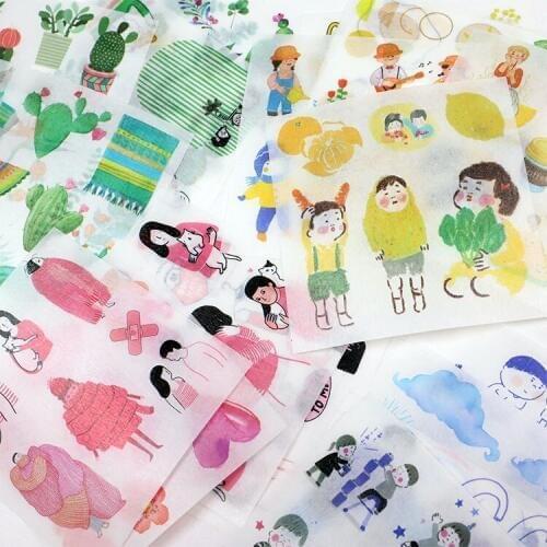 Summer Overture Series Bullet Journal Decorative Washi Stickers Scrapbooking Stick Label Diary Stationery Album Stickers