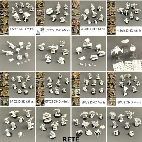 TRPG Board Game Miniatures Dragonborn Fighter Barbarian Wolf Dwarf Rogue Goblin Minis Nolzur’s Marvelous Role Playing Figures