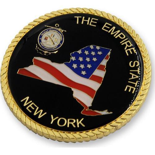 Low Price usa new york Coin hot sale custom american empire state coins High Polish Rope Edge Coin