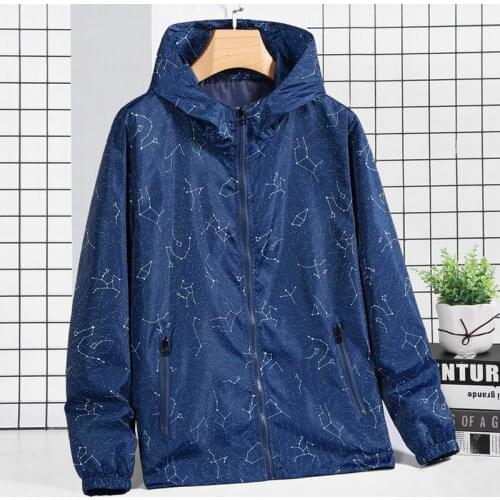 Autumn Hooded Jacket Mens 2021 Plus Size M-7XL Korean Casual Man Coat Streetwear Zipper Windbreaker Mens Clothing