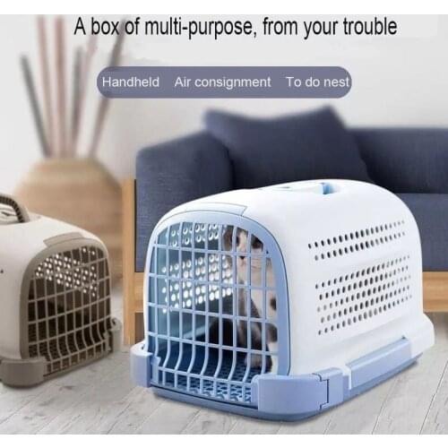 For Small Breeds Dogs Pet Transportation Air Box Carrier For Cat Simple Disassembly Dog Kitty Ventilation Travel Towing Box