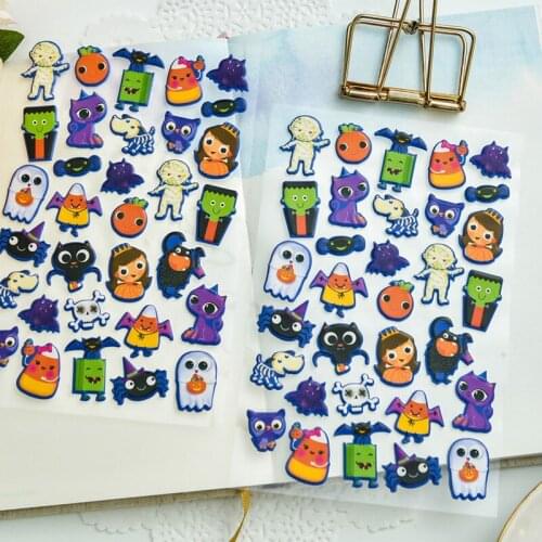 Happy Halloween Self-adhesive Stickers for Scrapbooking/ DIY Crafts/ Card Making Decoration