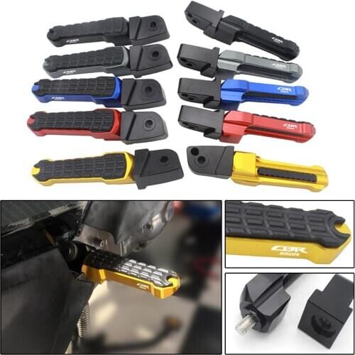 SEMSPEED Motorcycle CBR650R Logo Rear Pedal Hold Foot Rest A Pair for Honda CNC Aluminum Accessories Left Right Motorcycle Parts