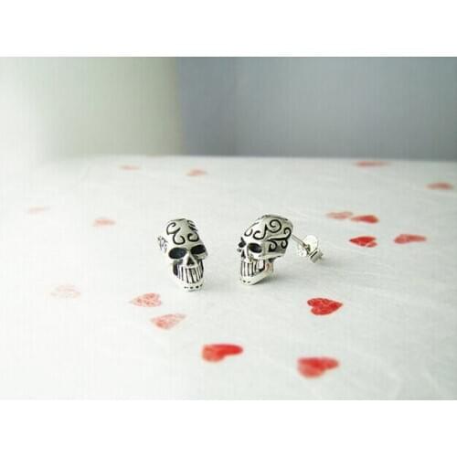 Halloween Skull Earrings Plant Stud Earrings Skeleton Earrings gift for women best friends