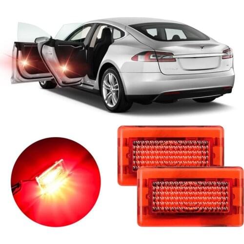 Car Door Open Safety Warning Lights Flashing For Tesla Model X S Auto Anti-Collision Trunk Lamp Interior Bulb Signal Lamp