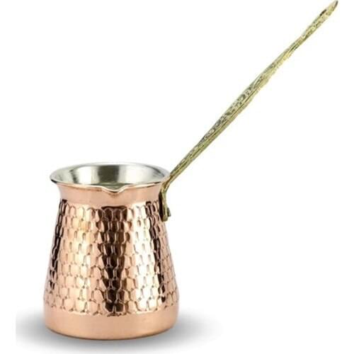 Sonay Copper Art Thick Honeycomb Inlaid Copper Coffee Pot 3 Fincanlık