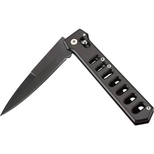 Tactical Folding Black Blade Hunting Knife Fruit Small Straight Mini Handle EDC Pocket Outdoor Tools Camping Survival Cutter