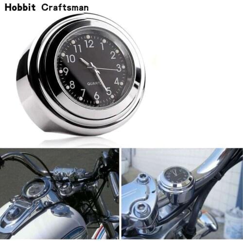 Universal Waterproof Aluminum Alloy 7/8 inch Motorcycle Luminous Watch Reliable Durable Handlebar Clock Accessories Goods