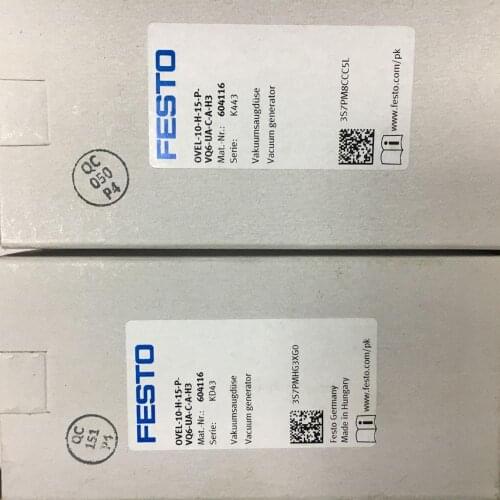 FESTO Vacuum Generators OVEL 604116 OVEL-10-H-15-P-VQ6-UA-C-A-H3