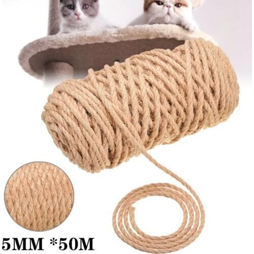Replacement Sisal Ropes For Pet Cats Scratching Post Claw Care Toys Repair Making Desks Legs Binding Rope Manual Drying