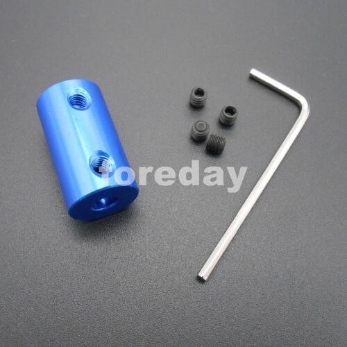 1PCS BLUE Aluminum alloy Coupling Coupler L: 25mm dia.16mm BLUE 8 to 10mm Coupler*FD318