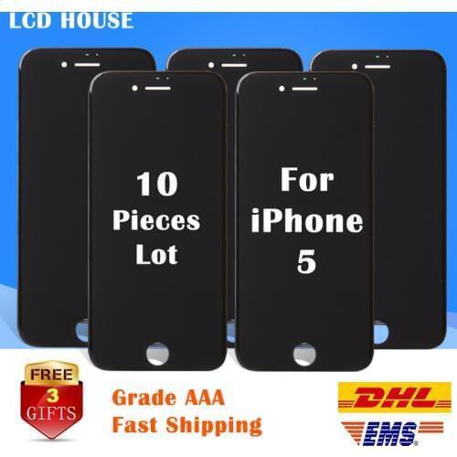 10PCS Best Quality LCD Pantalla For iPhone 5 5S 5G 5C LCD Display Touch Screen Digitizer Assembly Ecran Replacement AAA Free DHL