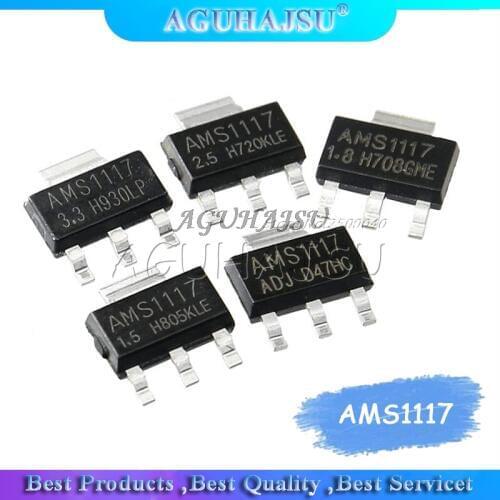20PCS AMS1117 series AMS1117-3.3V AMS1117-ADJ AMS1117-1.8V AMS1117-1.2V AMS1117-5.0V AMS1117-2.5V AMS1117-3.3 AMS1117-5.0