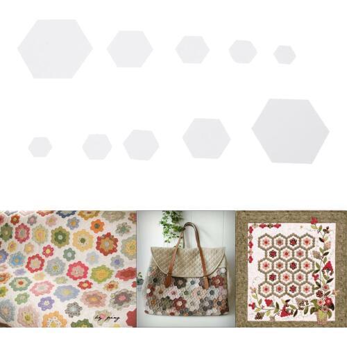 200pcs Paper Quilting Templates Hexagon Patchwork Handmade Sewing craft DIY tool 8mm 10mm 12mm 16mm 26mm Quilt Piecing Hicello