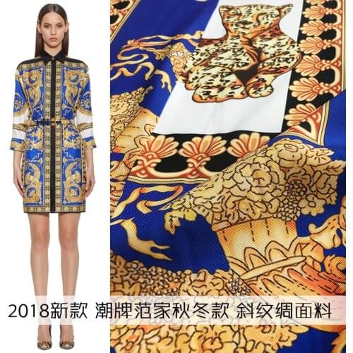 2018 new high-grade polyester printed fabric handmade DIY digital printing clothing dress fabric wholesale 148cm wide