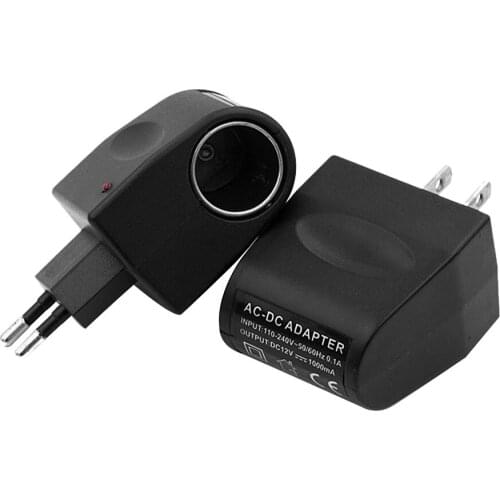 12V DC Car Power Adapter Car Cigarette Lighter 220V AC To Socket Converter Home Auto EU/US Plug Car charger Accessories