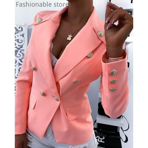 Женские двубортные пиджаки Aibo Carla China At AliExpress