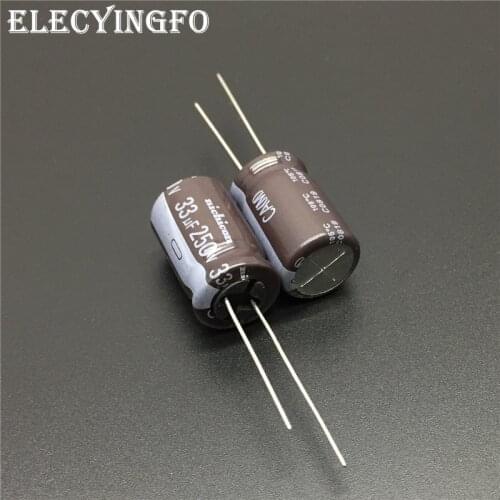 50pcs 250V33uF 250V NICHICON CA Series 12.5x20mm High ripple current Long Life Aluminum Electrolytic Capacitor