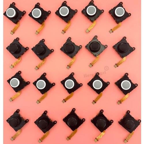 10Pcs/Lot Original NEW Black and White Analog Joystick Sensor Repir Part Grip For PS Vita 1000 Console 3D thumb Joystick
