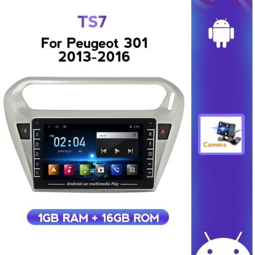 Android 1280*720 Car Stereo For peugeot 301 Citroen Elysee Radio 2013-2016 WiFi BT Radio Multimedia Video Player Camera DVR USB