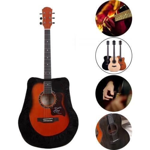 Velvet Guitar Dust Cover Protector Guitar Body Protective Sleeve Universal For Acoustic Classical Cross-cut Cutaway Guitar