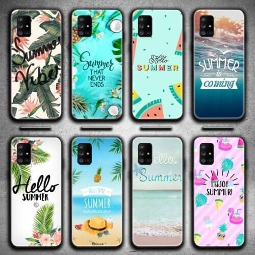 Hello Summer Beach Sea fruit Phone Case For Samsung Galaxy A21S A01 A11 A31 A81 A10 A20E A30 A40 A50 A70 A80 A71 A51