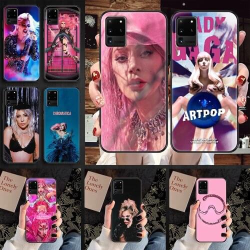 Lady gaga Phone case For Samsung Galaxy Note 4 8 9 10 20 S8 S9 S10 S10E S20 Plus UITRA Ultra black trend funda fashion bumper 3D