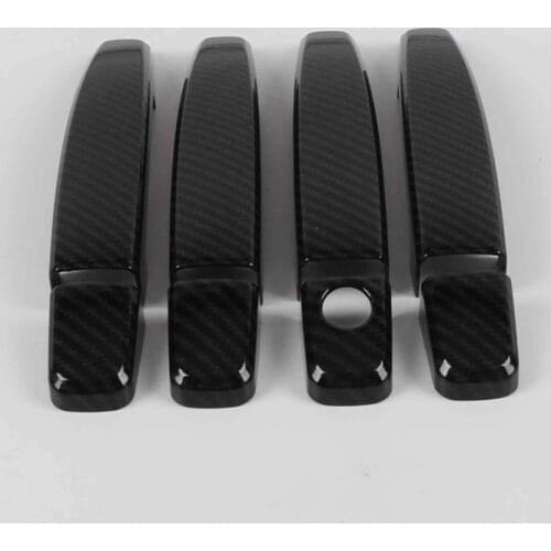 For OPEL Vectra C Signum Opel Insignia Astra ABS Chrome Carbon Fiber Car Door Handle Cover Trim Sticker Car Styling Accessories