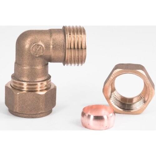 Pipe Fitting Fit Tube OD 15mm-35mm Brass Compression Elbow Junction Union Joint Coupling Connector Adapters Water Gas Fuel
