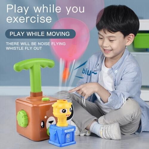 Inertial Air Balloon Car Kids Funny Early Education Launch Tower Puzzle Toy for Kids Boys Girls Gifts Education Toys