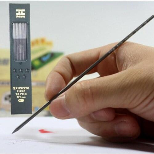 Hot 10Pcs/Box 2mm 2B HB Black 2.0mm Mechanical Pencil Shipping Office Supplies Lead Free Student Stationery Refill Gift 120 M2W0