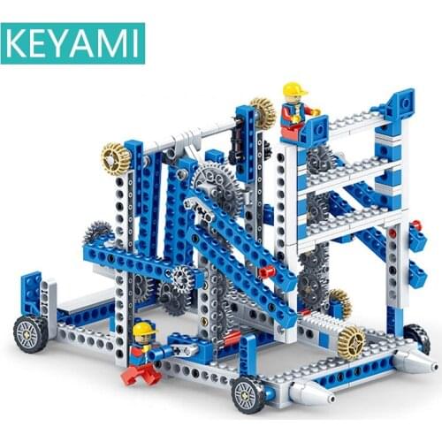 KEYAMI Engineering vehicle Building Blocks Toys Children Construction Engineering Figures Bricks Child Educational toys