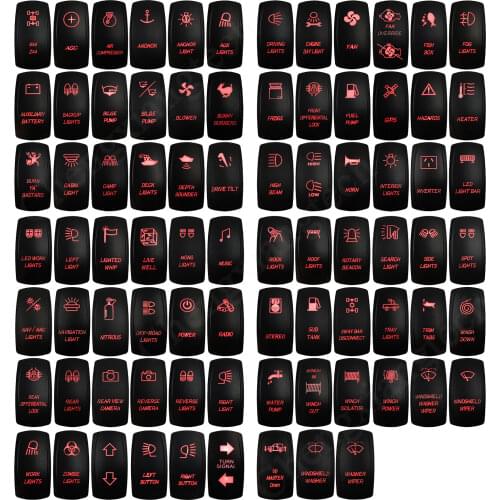 Red Led Light Bar On Off Car Boat Rocker Switch for Carling 4x4, Price is for ONE Switch ! PLEASE Leave Message When Buying