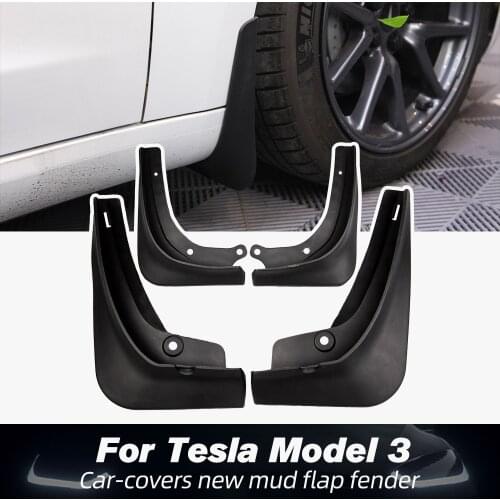 Model3 Carbon Fiber For Tesla Model 3 2021 Accessories Mud Flaps Guard Fender Front Rear Wheel Mudguard ABS Model Three