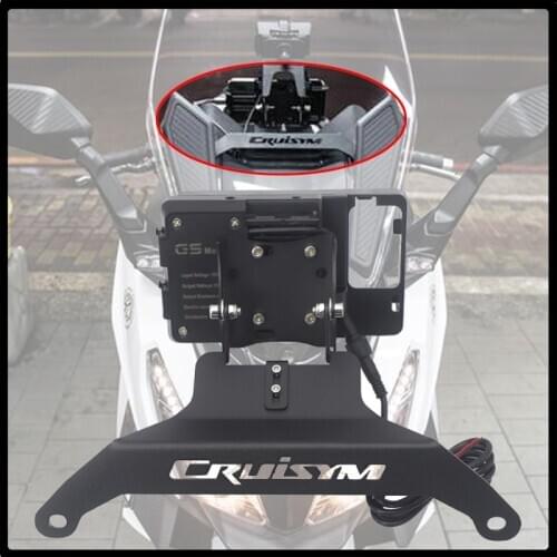 Motorcycle Bar Mobile Phone bracket GPS front Stand Holder Smartphone For SYM CRUISYM 300 2017-2019 CRUISYM300 navigation stand