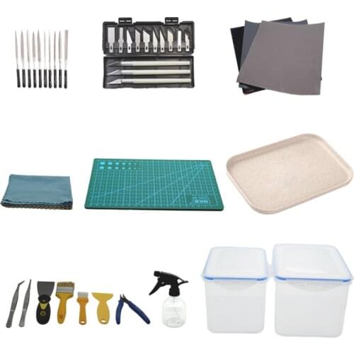 FUNGDO LCD 3D Printer Post Processing Tool Kit 3D Printing Tools 3D Print Accessories to Remove, Clean , Smooth and Finish 3D