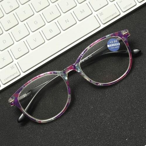 Newest Ladies Elegant Vintage Camouflage Patten Women Blue light Blocking Reading Glasses