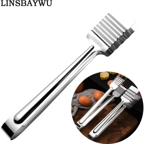 New Style Stainless Steel Food Tongs Buffet Cooking Tool Anti Heat Bread Clip Pastry Barbecue Clamp Kitchen Utensils
